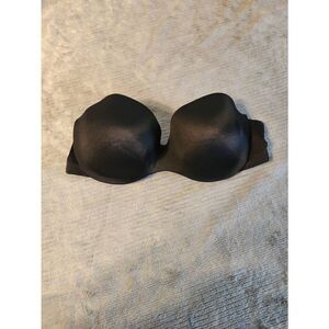 WARNER'S Size 36B Black Lined Strapless Bra